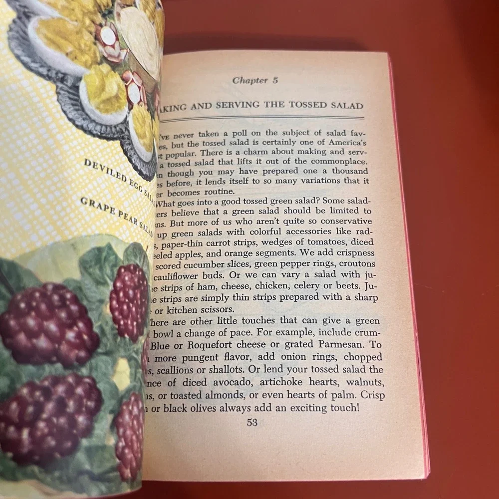 Marye Dahnke Salad Book Vintage 1961 1st Print Pocket Book Cookbook Kraft 7003